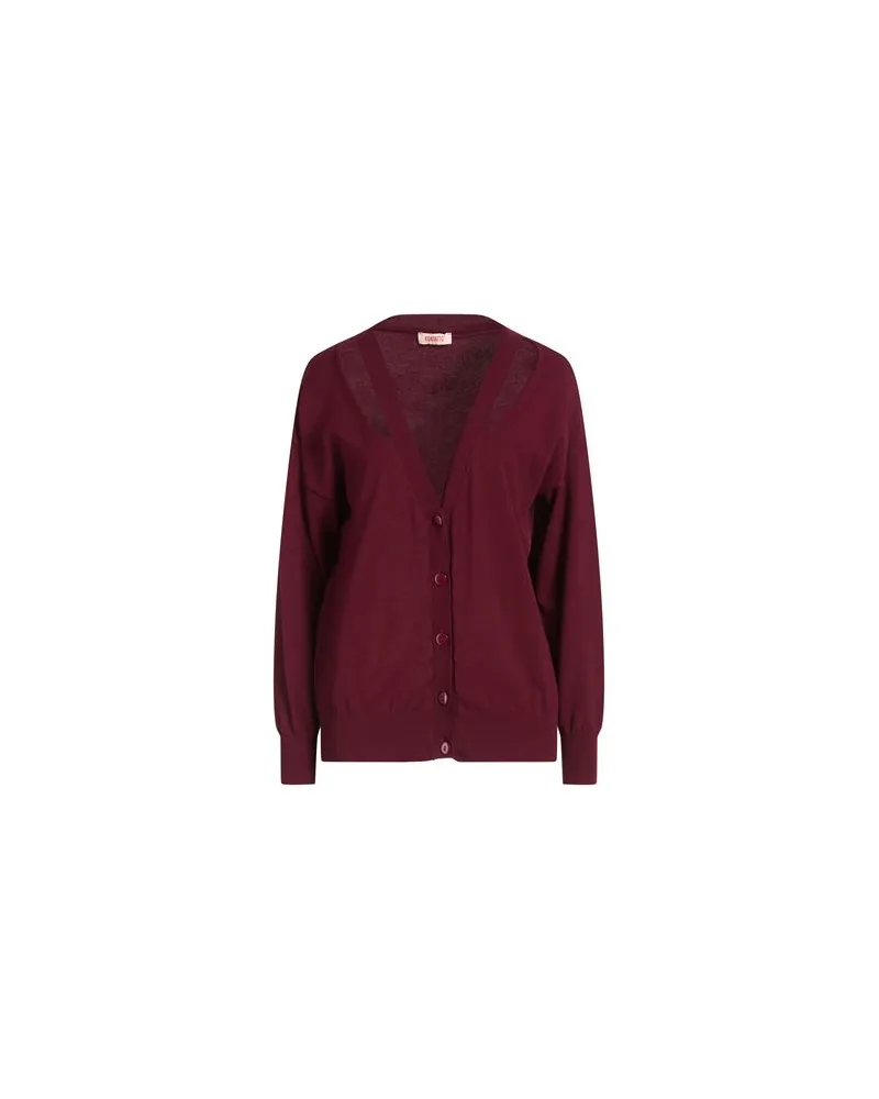 KONTATTO STRICKWAREN - Strickjackenauf YOOX.COM Bordeaux