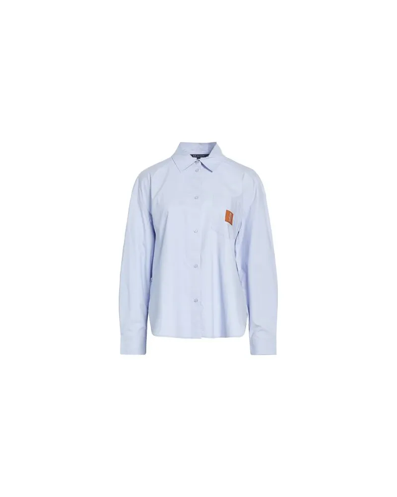 Armani Exchange TOPS - Hemdenauf YOOX.COM Hellblau