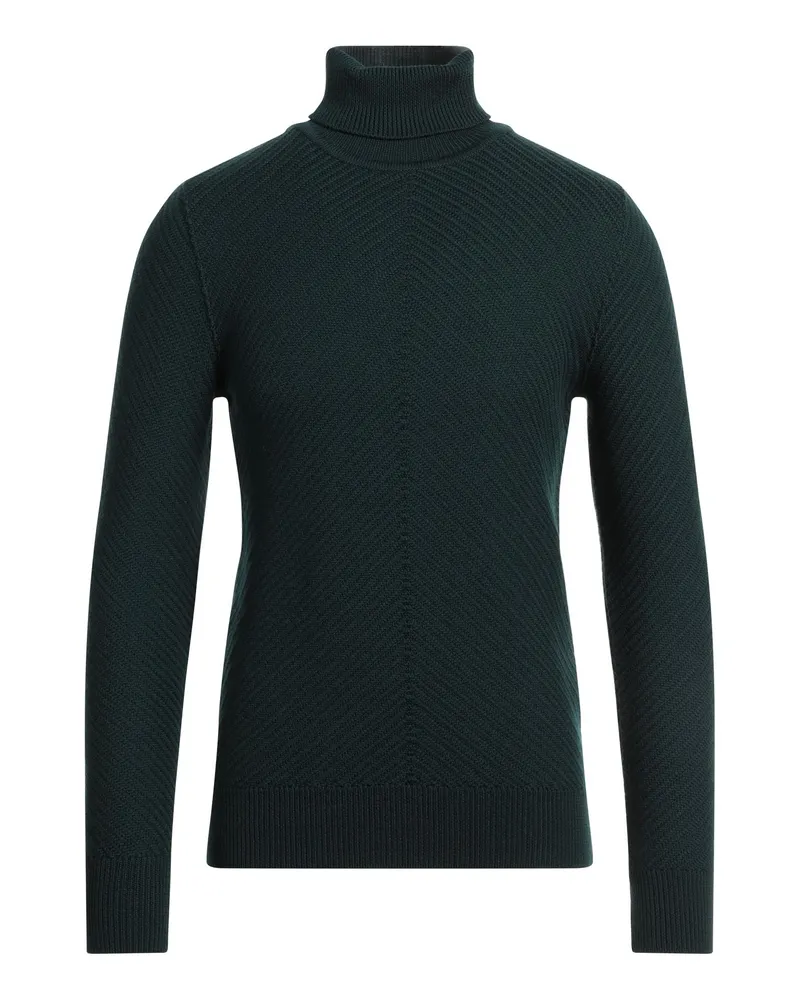 LARDINI Rollkragenpullover Dunkelgrün