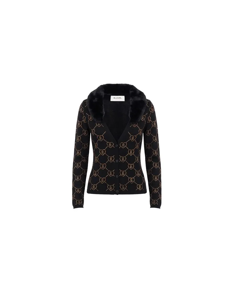Blumarine STRICKWAREN - Strickjackenauf YOOX.COM Schwarz