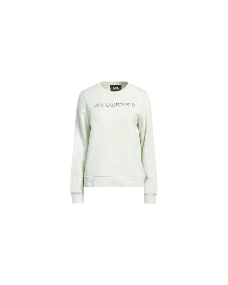 Karl Lagerfeld ELONGATED LOGO ZEBRA SWEAT  - TOPS - Sweatshirtsauf YOOX.COM Säuregrün