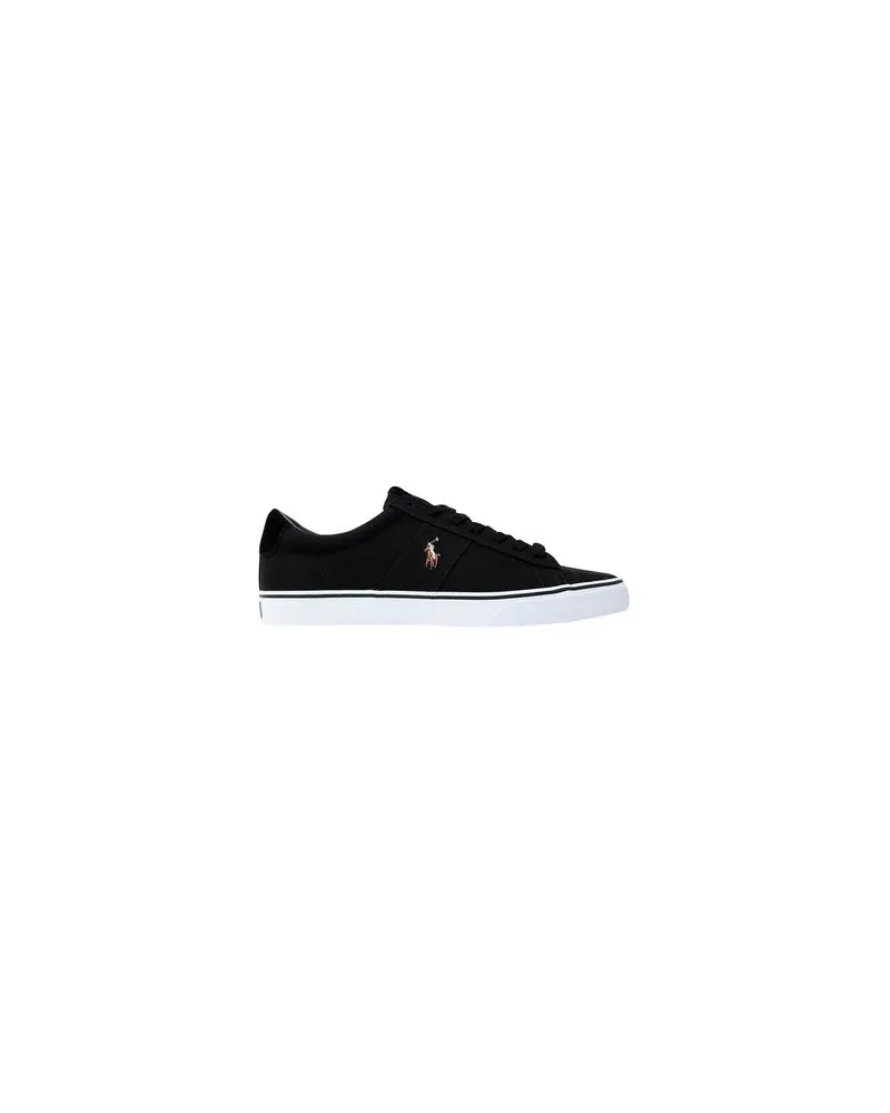 Ralph Lauren Sayer Canvas Sneaker   - SCHUHE - Sneakersauf YOOX.COM Schwarz