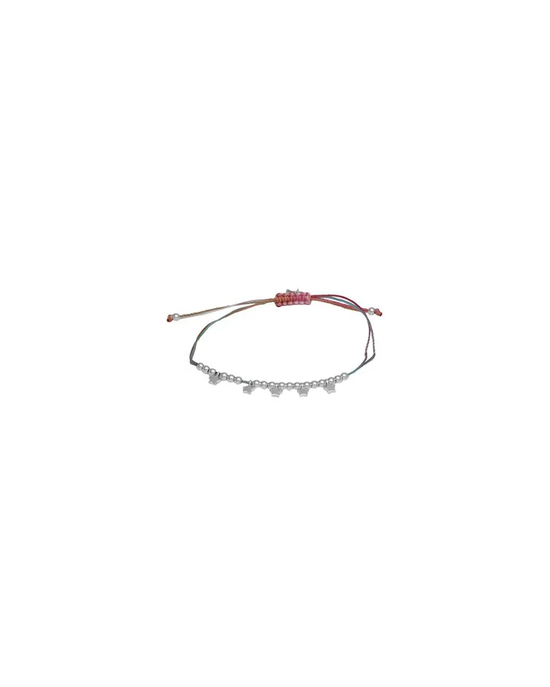 Estella Bartlett Pastel Multi Cord Bracelet - Silver Star Beads  - SCHMUCK und UHREN - Armbänderauf YOOX.COM Silber