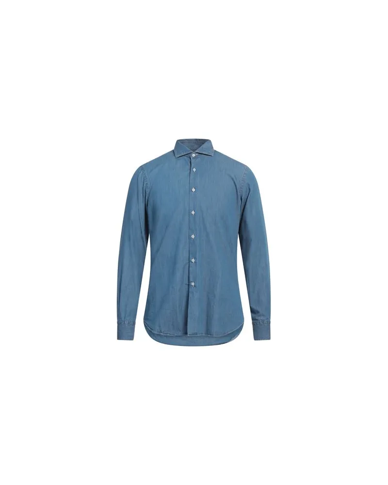 Alessandro Gherardi TOPS - Jeanshemdenauf YOOX.COM Blau