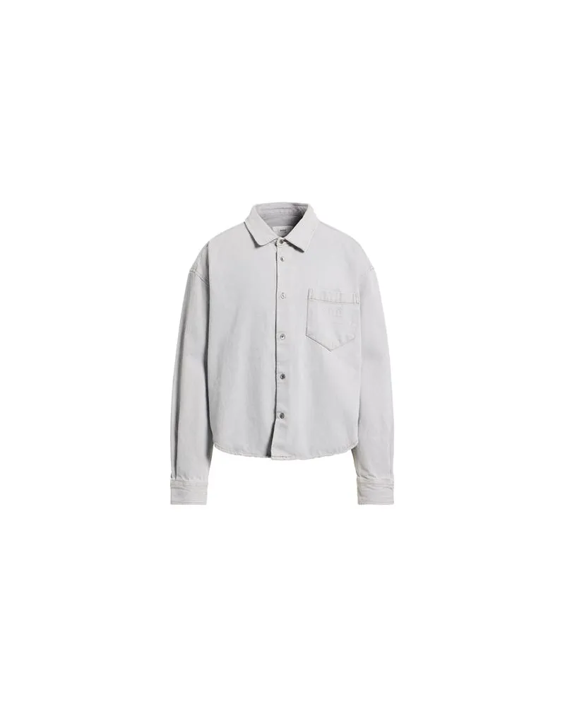 AMI Paris TOPS - Jeanshemdenauf YOOX.COM Hellgrau