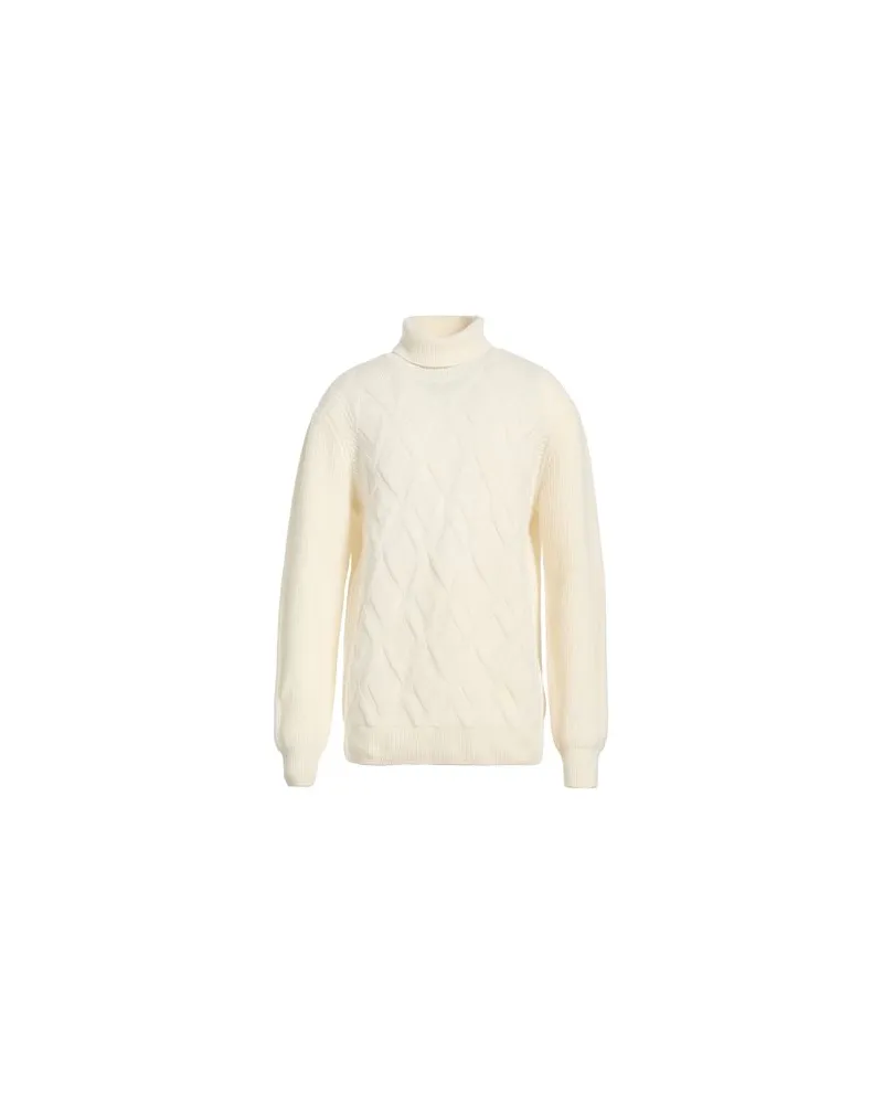 BARBA STRICKWAREN - Rollkragenpulloverauf YOOX.COM Cremeweiß