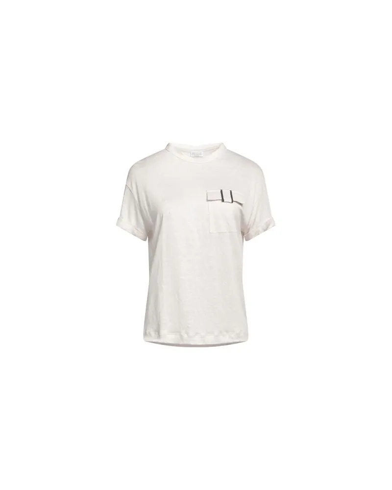 Brunello Cucinelli TOPS - T-shirtsauf YOOX.COM Cremeweiß