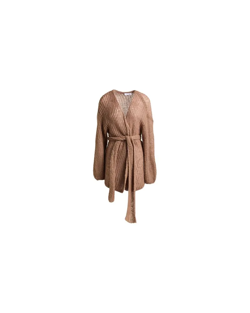 Vila STRICKWAREN - Strickjackenauf YOOX.COM Khaki