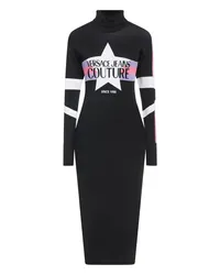 Versace Jeans Midi-Kleid Schwarz