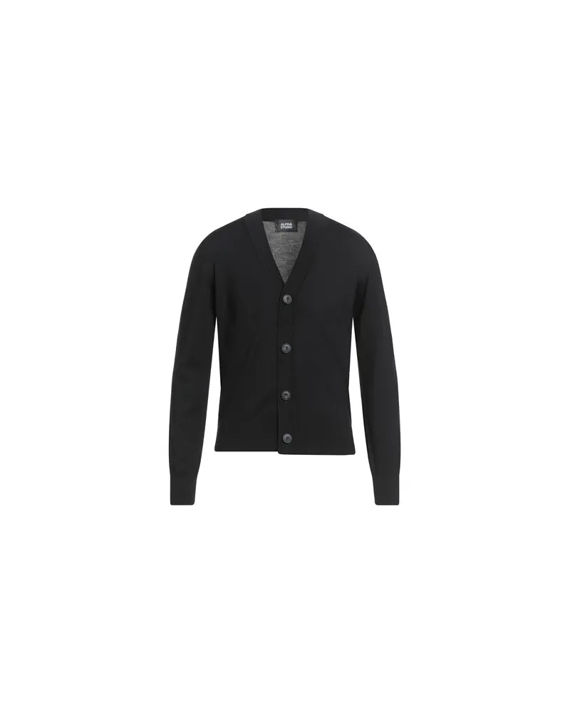 Alpha Studio STRICKWAREN - Strickjackenauf YOOX.COM Schwarz