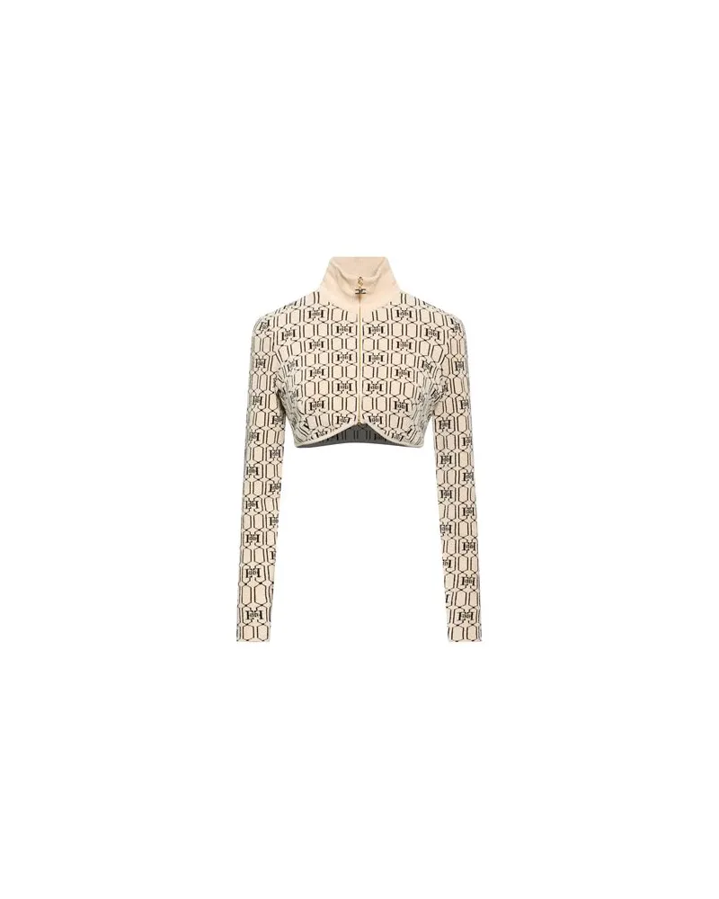 Elisabetta Franchi STRICKWAREN - Strickjackenauf YOOX.COM Beige