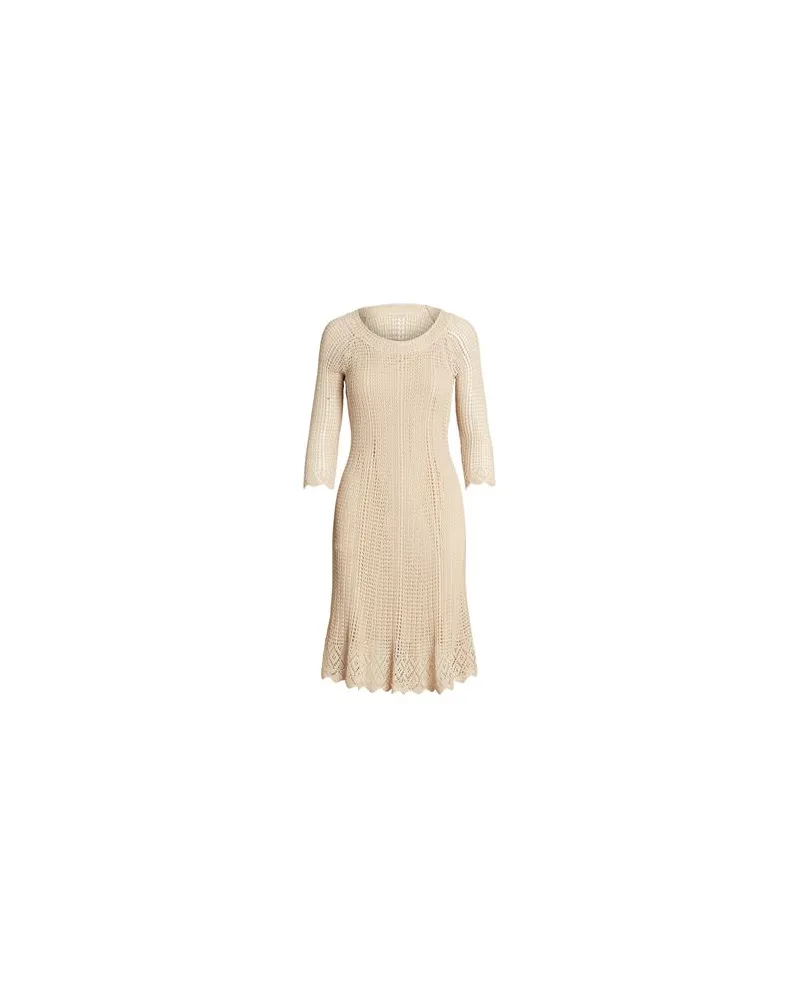 Ralph Lauren POINTELLE-KNIT DRESS  - KLEIDER - Mini-Kleiderauf YOOX.COM Sand