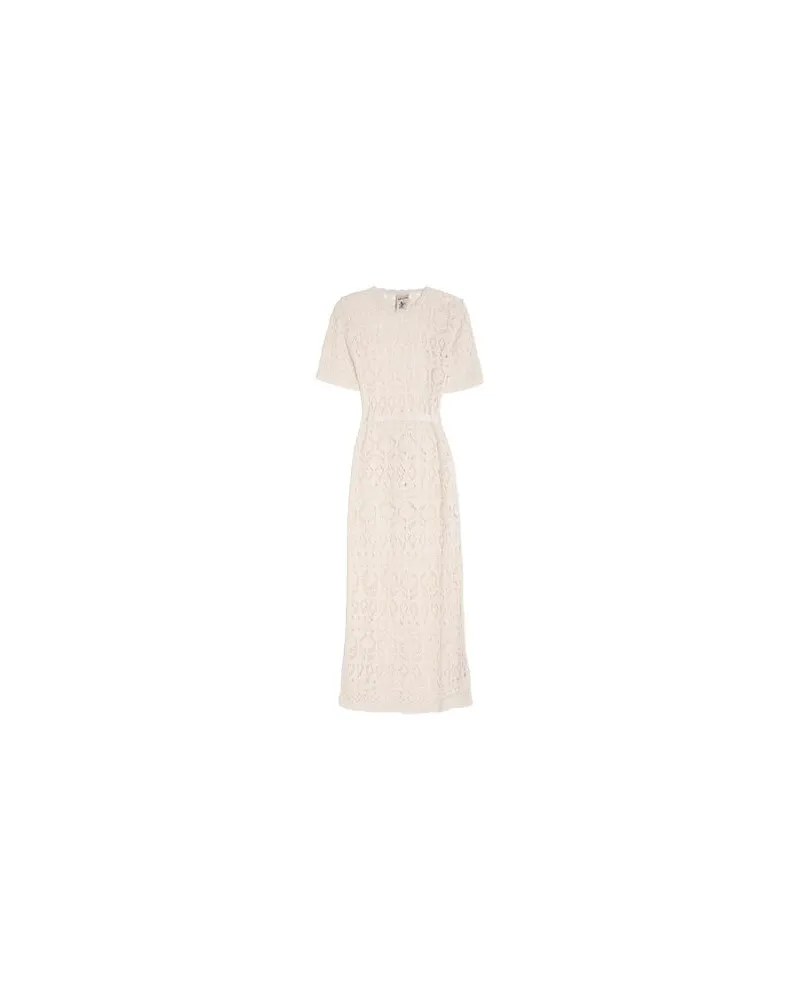 Semicouture KLEIDER - Maxi-Kleiderauf YOOX.COM Cremeweiß