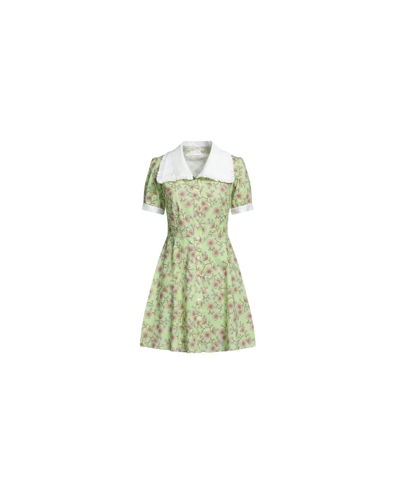 Loretta Caponi KLEIDER - Mini-Kleiderauf YOOX.COM Säuregrün