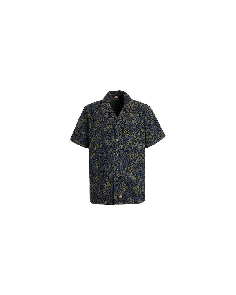 Dickies SHORT SLEEVE SALTVILLE SHIRT HRTG PNT  - TOPS - Hemdenauf YOOX.COM Schwarz