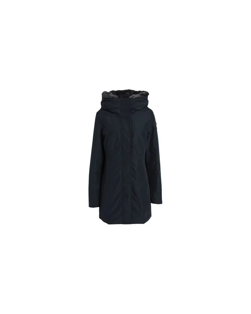 Woolrich BOULDER FAUX FUR PARKA  - JACKEN & MÄNTEL - Pufferjacken & Daunenjackenauf YOOX.COM Nachtblau