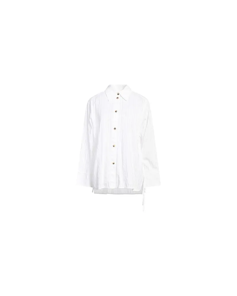 Ganni TOPS - Hemdenauf YOOX.COM Weiß