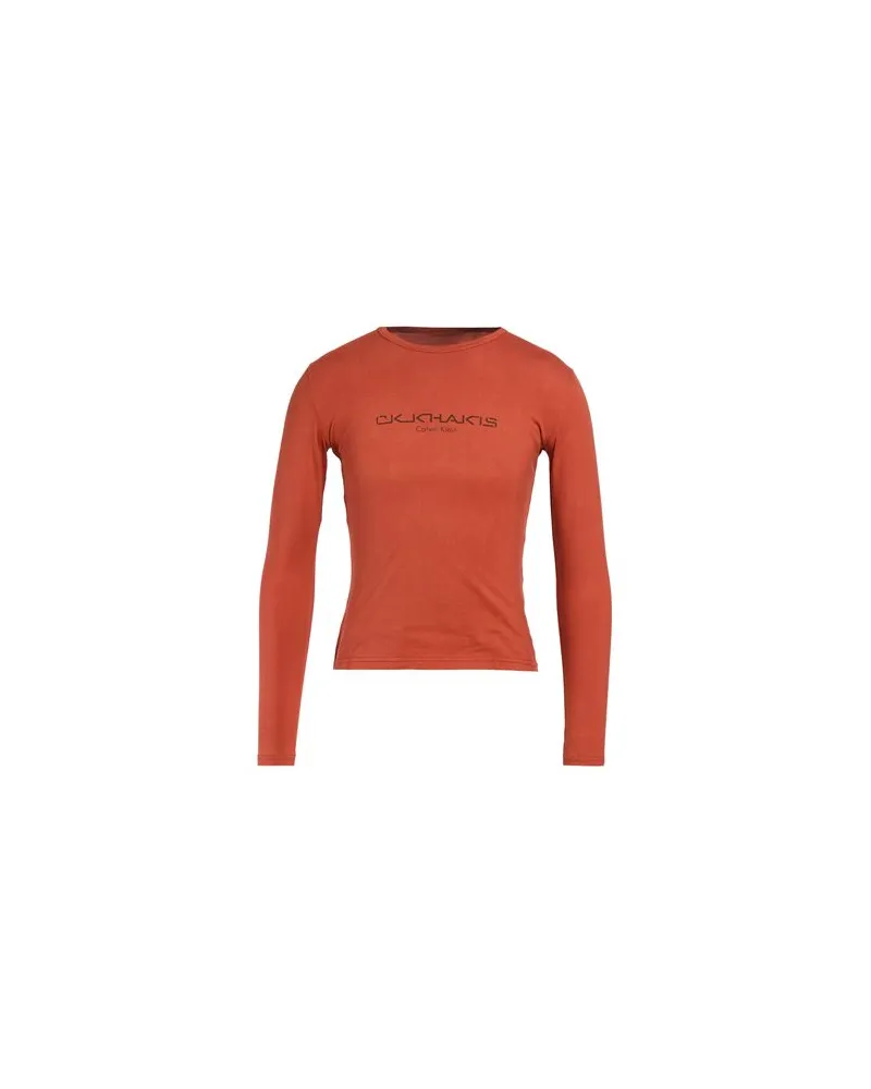Calvin Klein TOPS - T-shirtsauf YOOX.COM Ziegelrot