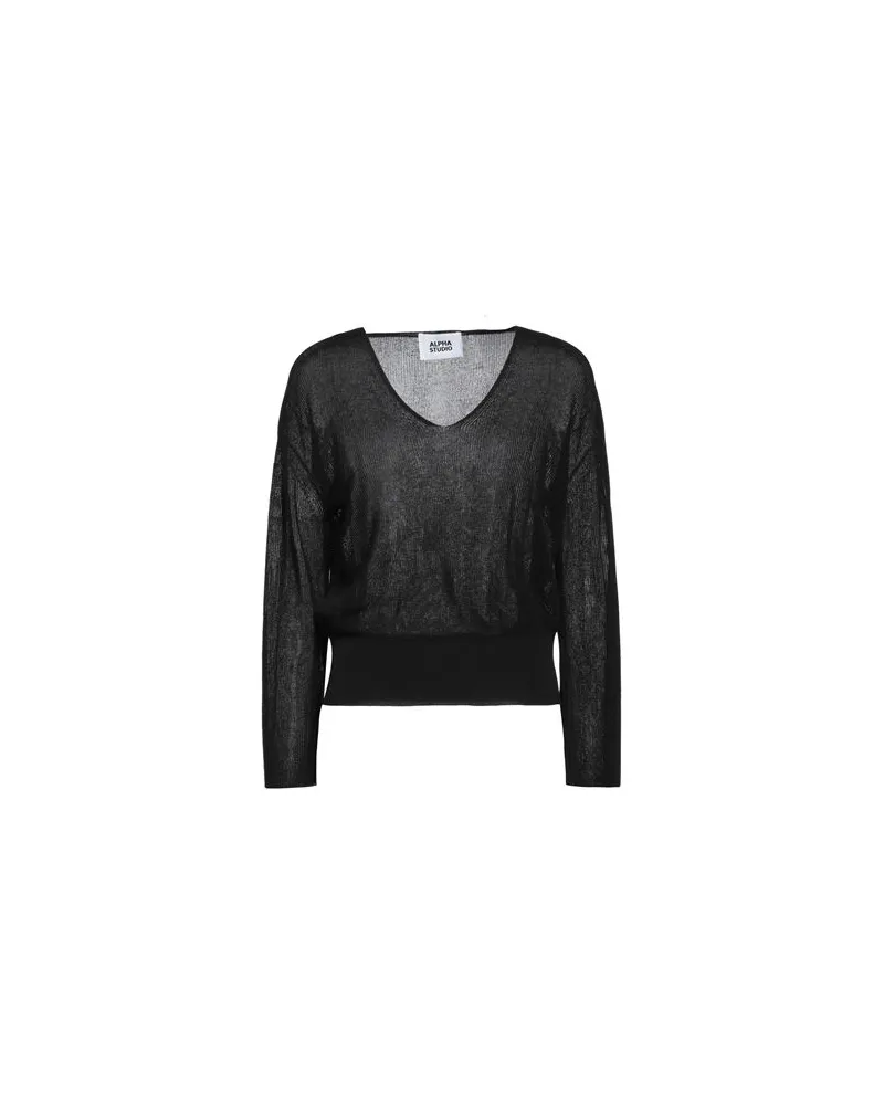 Alpha Studio STRICKWAREN - Pulloverauf YOOX.COM Schwarz