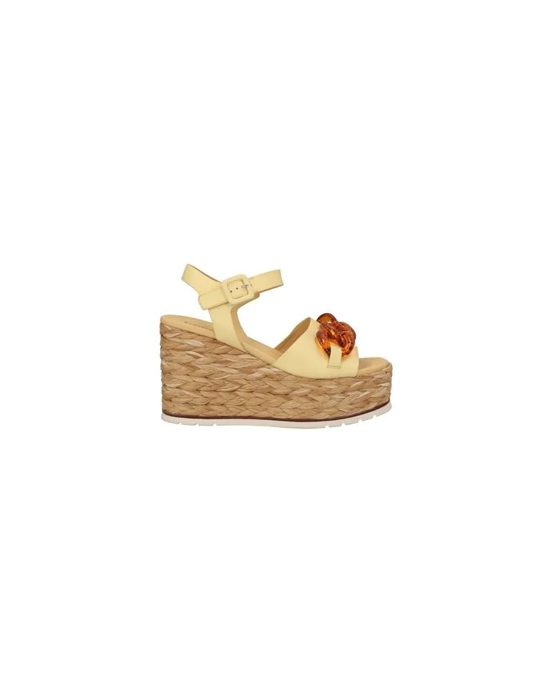 ELVIO ZANON SCHUHE - Espadrillesauf YOOX.COM Pastellgelb