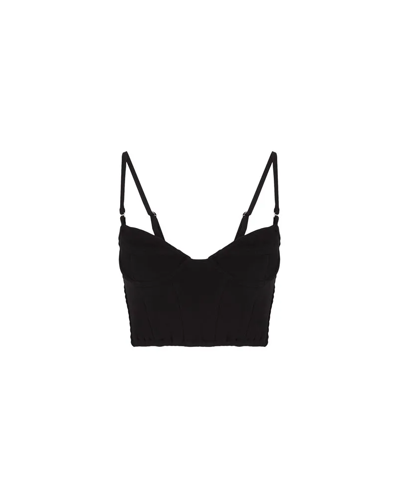 8 by Yoox ORGANIC COTTON CORSET  - TOPS - Topsauf YOOX.COM Schwarz