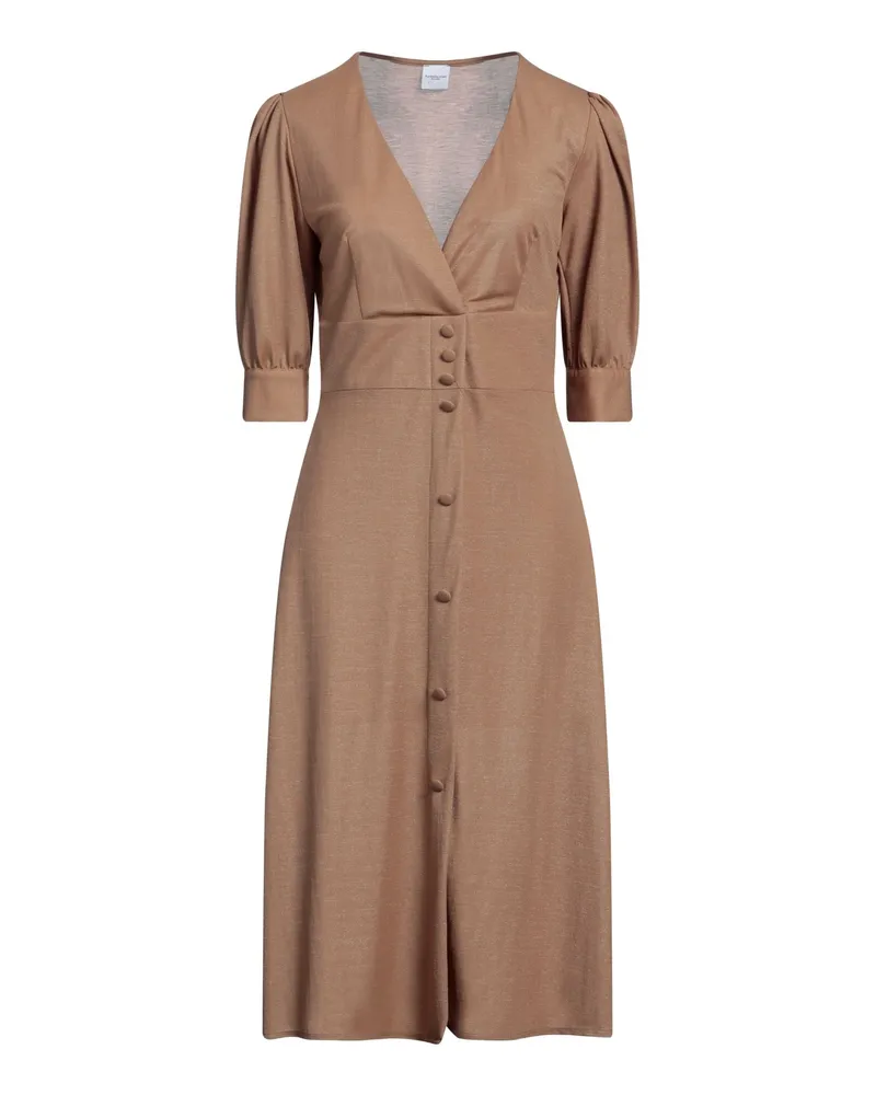 Eleonora Stasi Midi-Kleid Sand