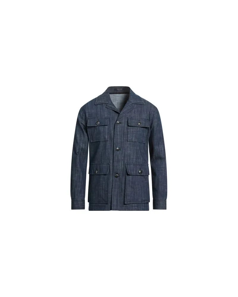 Tagliatore JACKEN & MÄNTEL - Jeansjacken/Mäntelauf YOOX.COM Blau