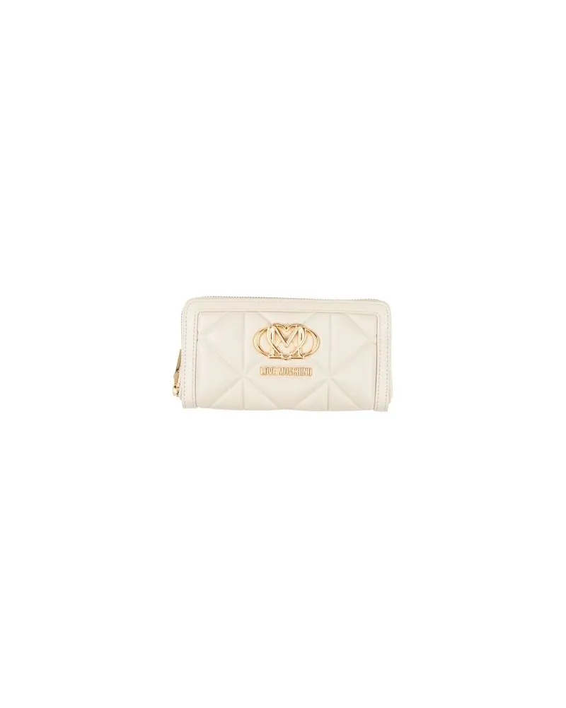 Moschino Kleinlederwaren - Brieftaschenauf YOOX.COM Elfenbein