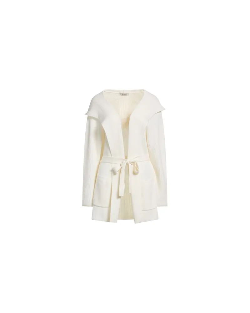 Max Mara STRICKWAREN - Strickjackenauf YOOX.COM Cremeweiß