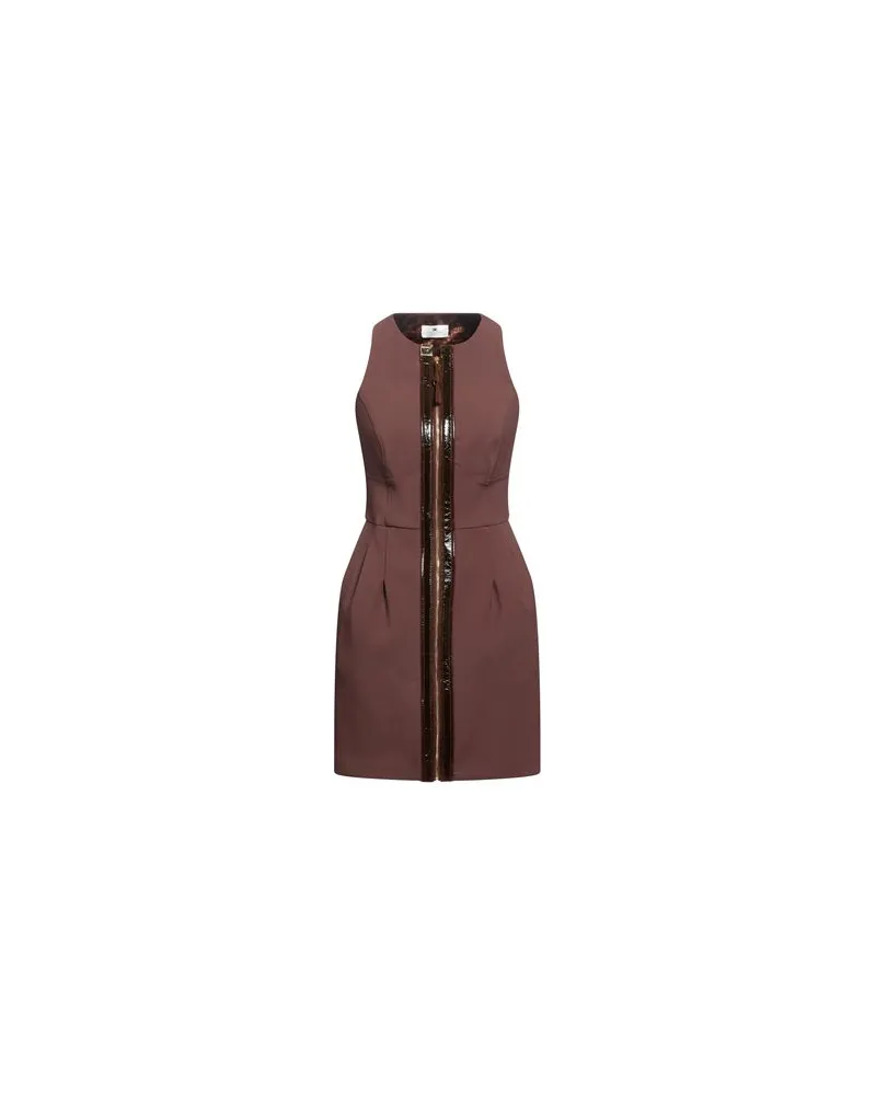 Elisabetta Franchi KLEIDER - Mini-Kleiderauf YOOX.COM Hellbraun