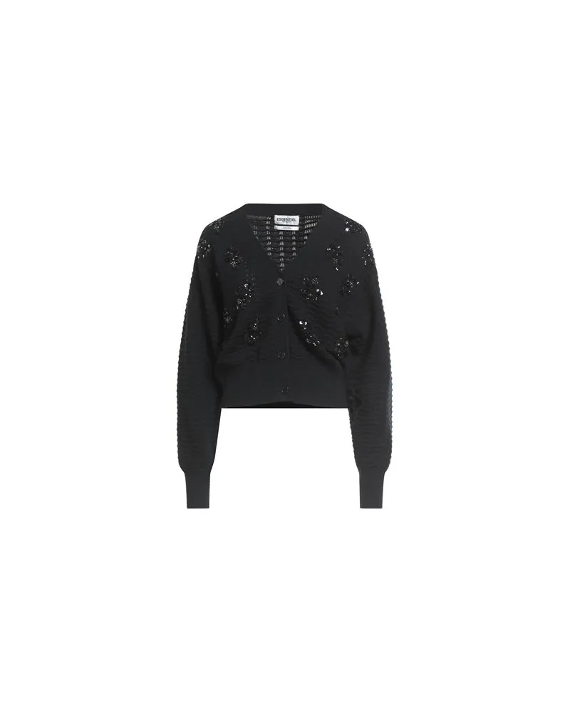 Essentiel STRICKWAREN - Strickjackenauf YOOX.COM Schwarz