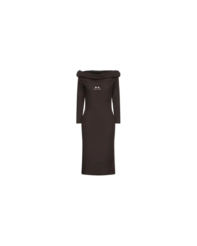 Odi et Amo KLEIDER - Midi-Kleiderauf YOOX.COM Dunkelbraun