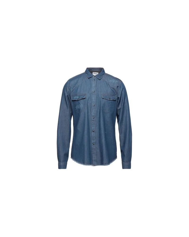 BERNA TOPS - Jeanshemdenauf YOOX.COM Blau