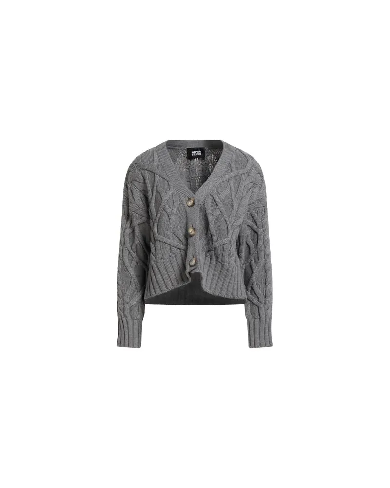 Alpha Studio STRICKWAREN - Strickjackenauf YOOX.COM Grau