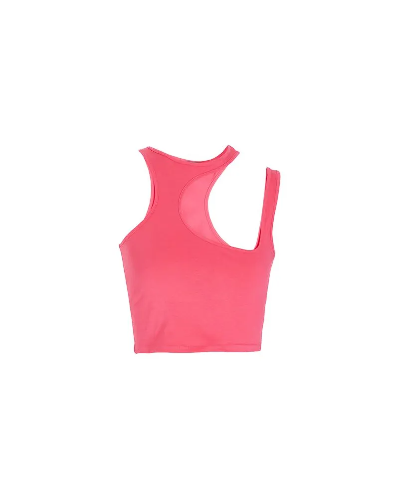 8 by Yoox JERSEY CUT-OUT CROP TOP  - TOPS - Topsauf YOOX.COM Magenta