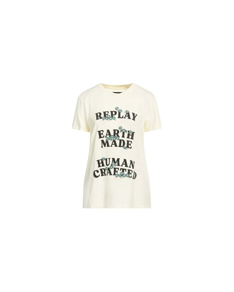 Replay TOPS - T-shirtsauf YOOX.COM Pastellgelb
