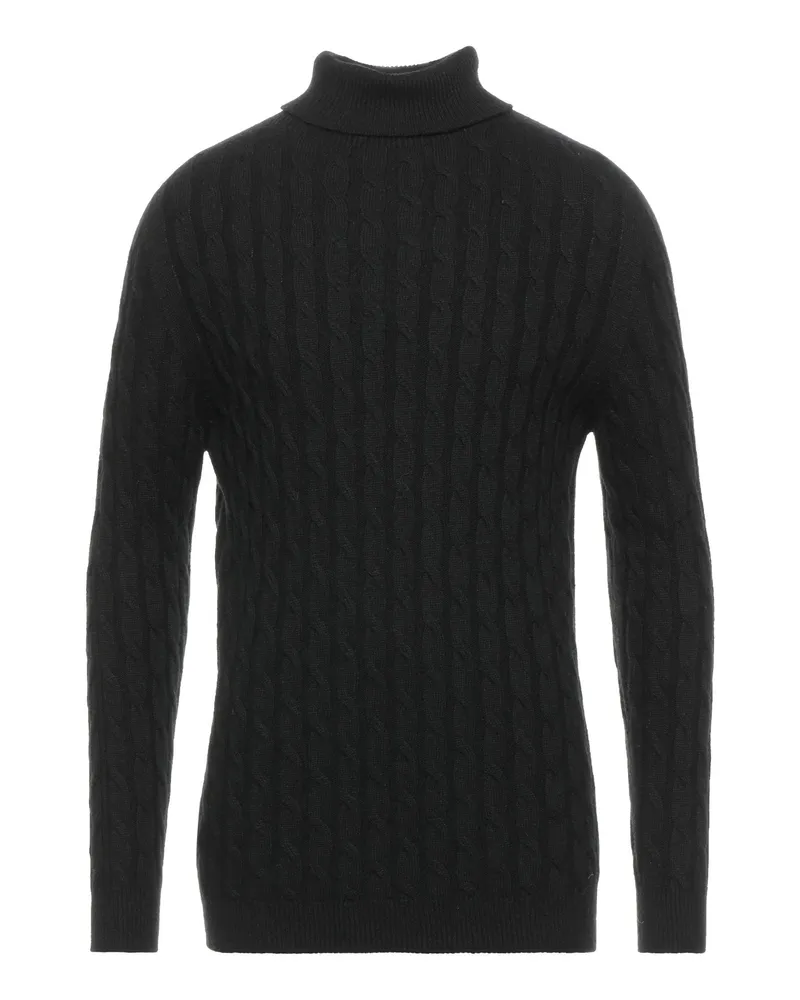 Alpha Studio Rollkragenpullover Schwarz