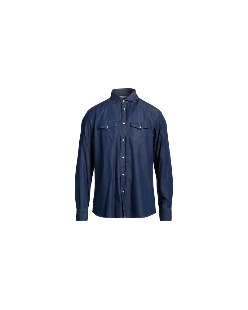 MOORER TOPS - Jeanshemdenauf YOOX.COM Blau