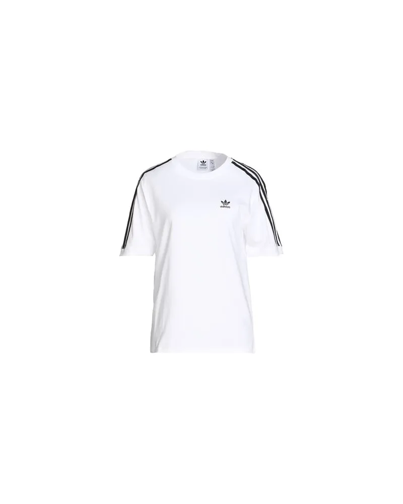 adidas 3 STRIPES TEE  - TOPS - T-shirtsauf YOOX.COM Weiß