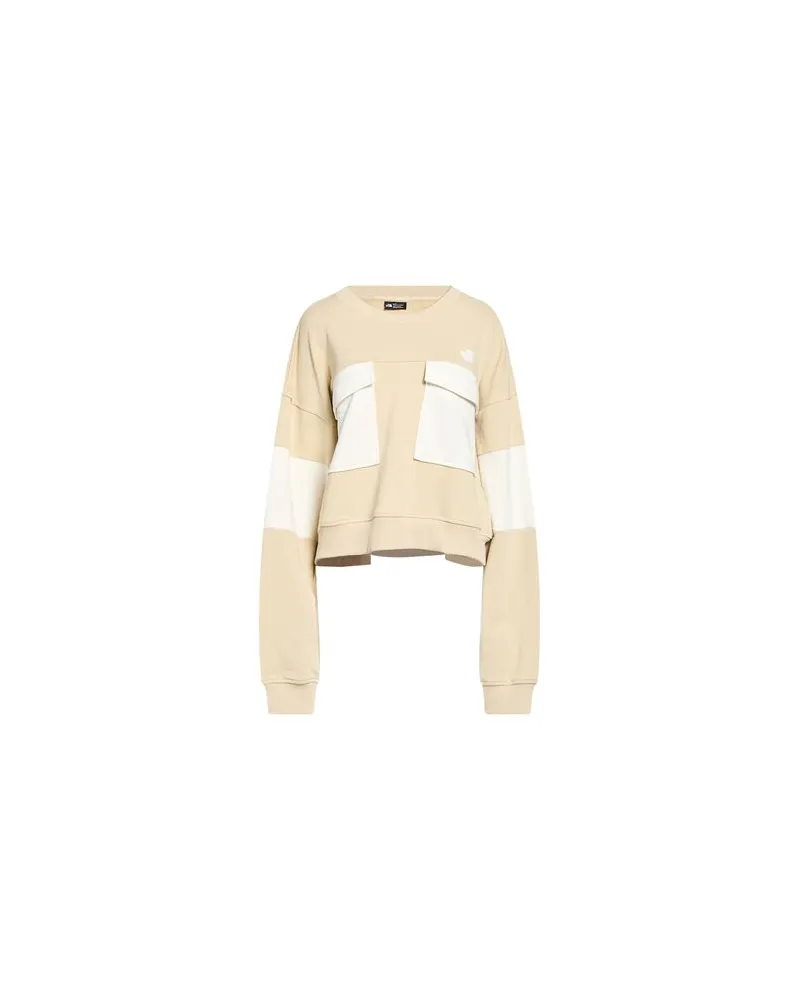 The North Face W TERRY OVERSIZED CROPPED CREW - TOPS - Sweatshirtsauf YOOX.COM Beige
