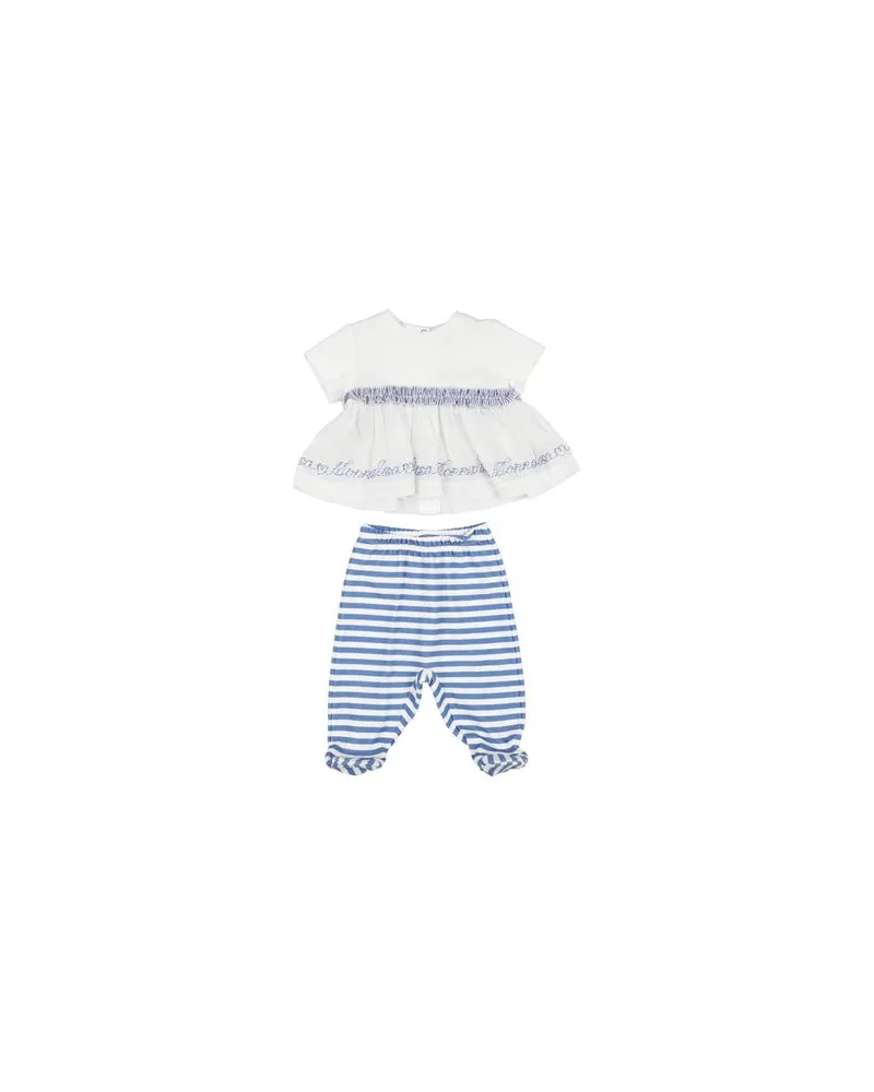 Monnalisa COMPLETO CASACCA E GHETTE  - NEUGEBORENE - Babykleidung-Setsauf YOOX.COM Blau