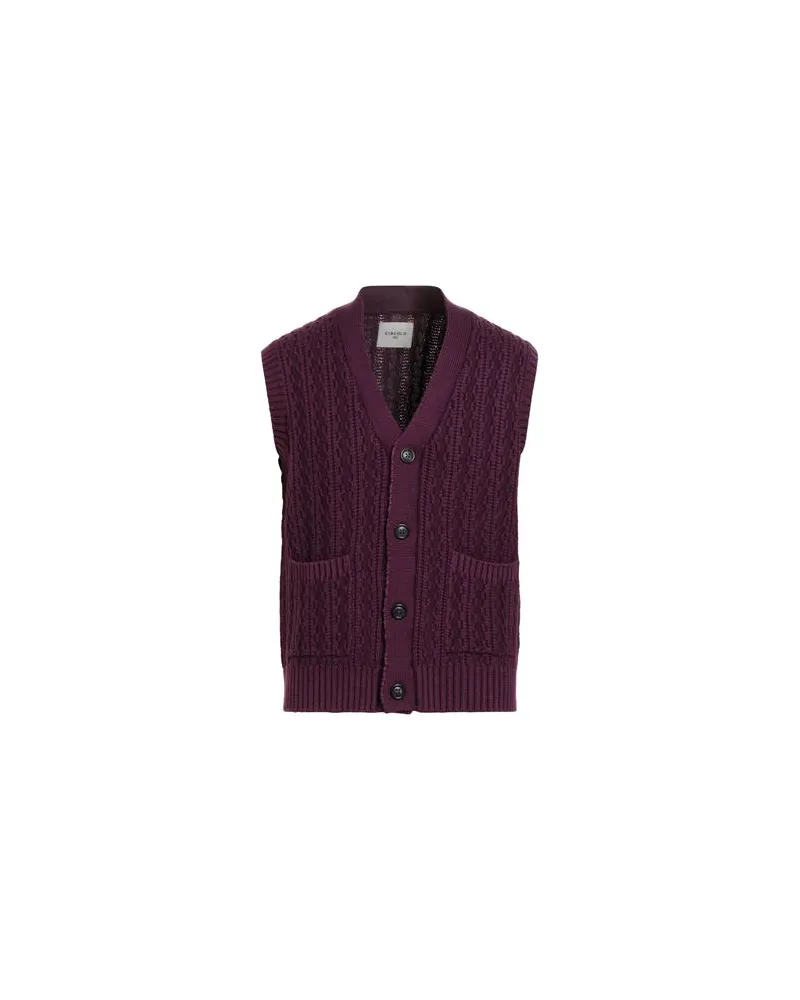 CIRCOLO 1901 STRICKWAREN - Strickjackenauf YOOX.COM Pflaume