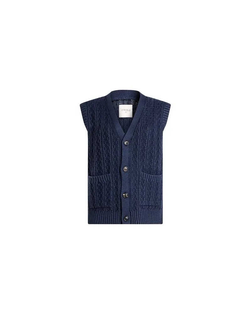 CIRCOLO 1901 STRICKWAREN - Strickjackenauf YOOX.COM Marineblau