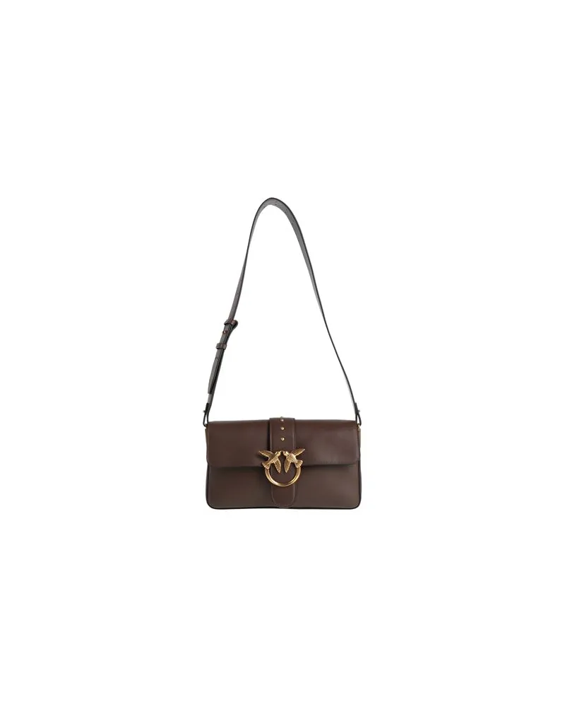 Pinko TASCHEN - Schultertaschenauf YOOX.COM Schokobraun
