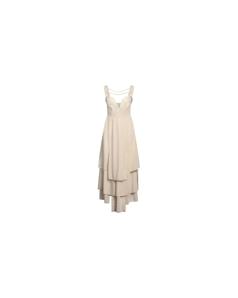 A.W.A.K.E. KLEIDER - Maxi-Kleiderauf YOOX.COM Beige