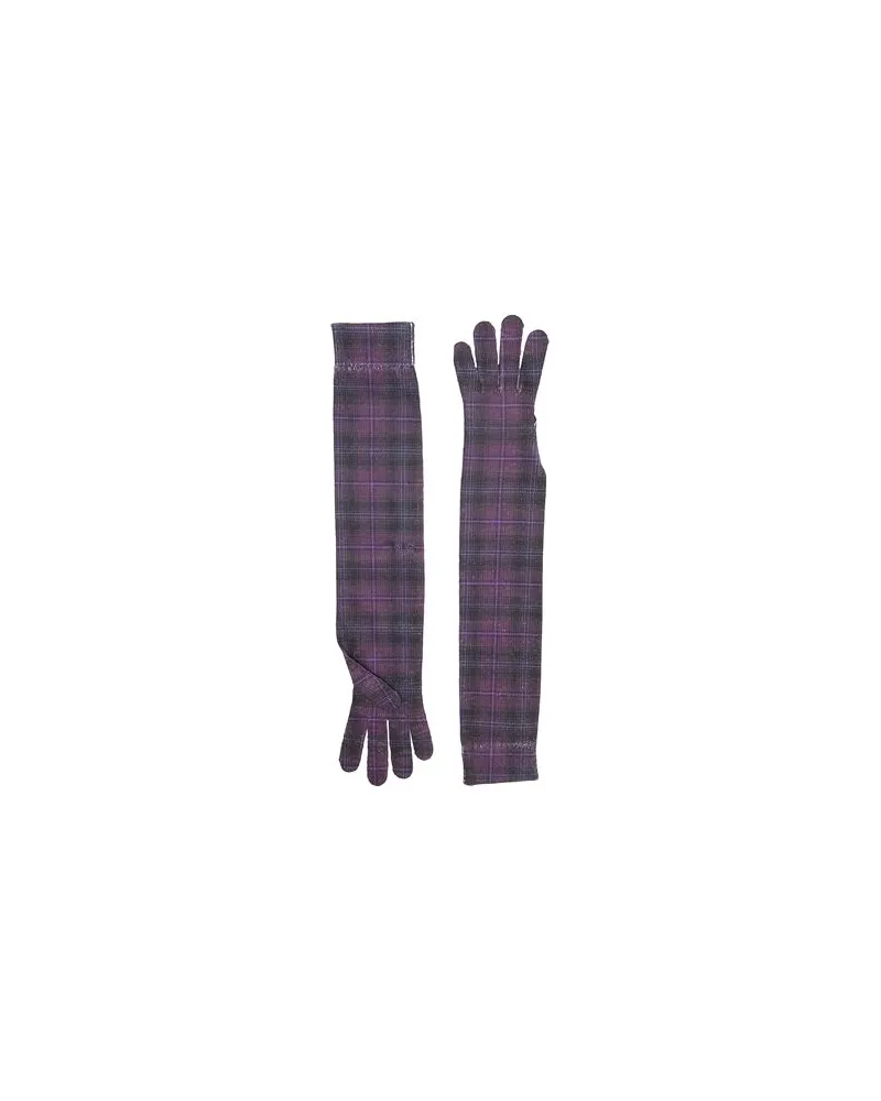 8 by Yoox RECYCLED POLYESTER PRINTED LONG GLOVES  - ACCESSOIRES - Handschuheauf YOOX.COM Violett