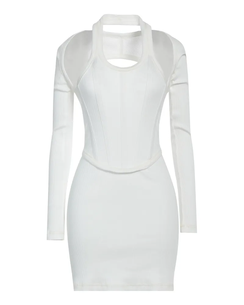 Dion Lee Mini-Kleid Elfenbein