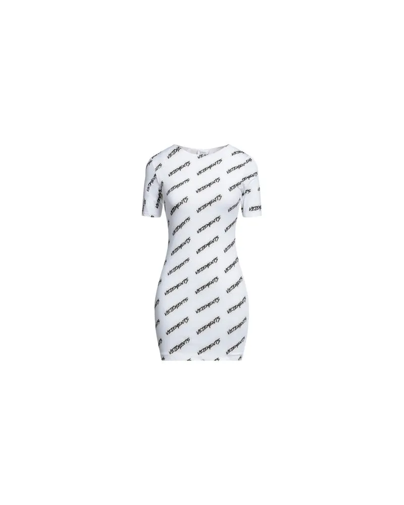 VETEMENTS KLEIDER - Mini-Kleiderauf YOOX.COM Weiß