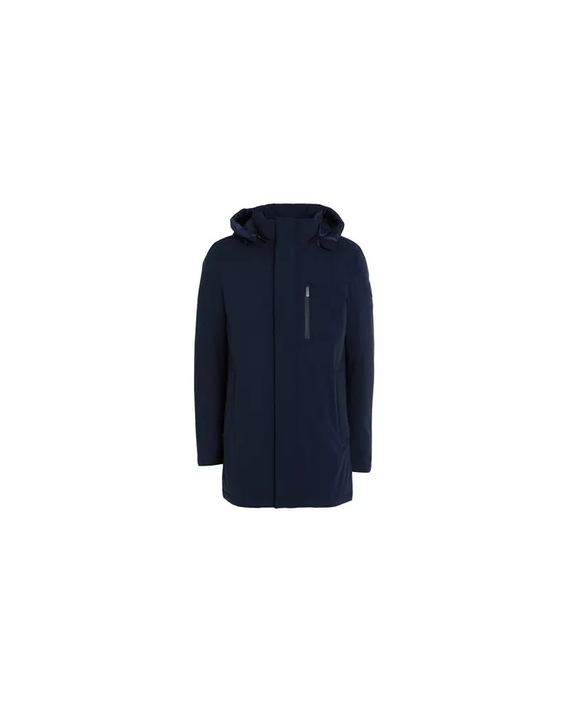 Woolrich MOUNTAIN STRETCH DOWN PARKA  - JACKEN & MÄNTEL - Pufferjacken & Daunenjackenauf YOOX.COM Marineblau