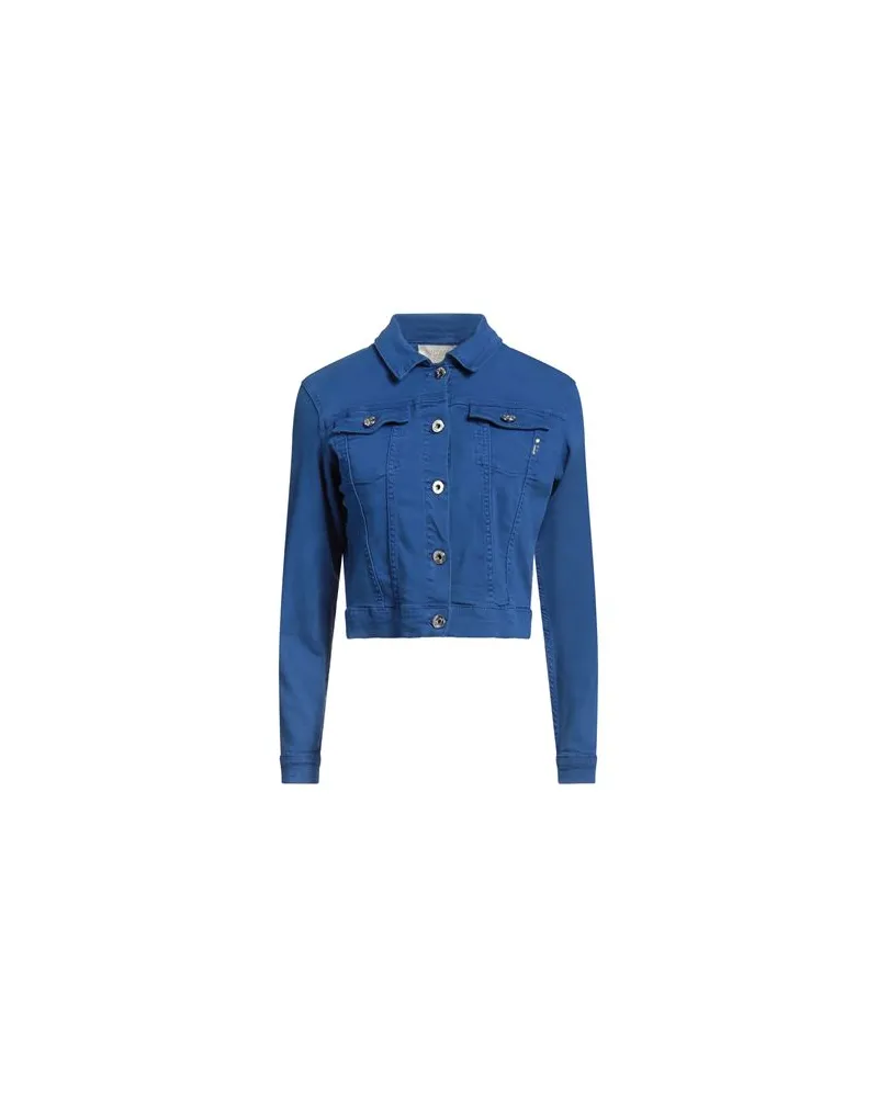 Fracomina JACKEN & MÄNTEL - Jeansjacken/Mäntelauf YOOX.COM Marineblau